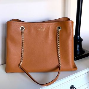 PRICE DROP!!  Kate Spade Large Jordyn Pebbled Leather Chain Handle Handbag